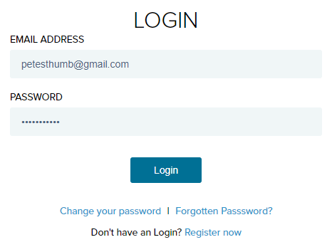 Screenshot showing the new user logging in.